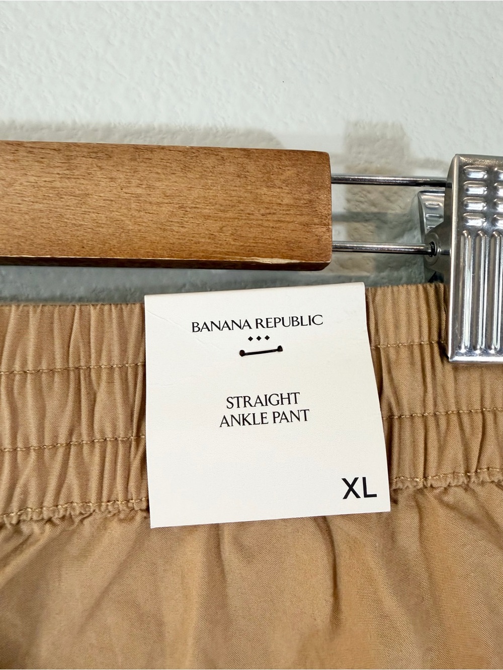 Banana Republic High Rise Poplin Straight Pull On Pants Size XL Tan Brown Cargo - Picture 9 of 14